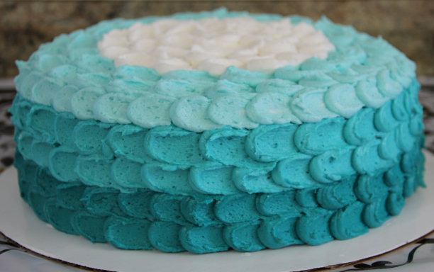 漂亮的蓝色的蛋糕图片下载