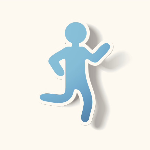 纸夹贴纸:跑步的人图片下载