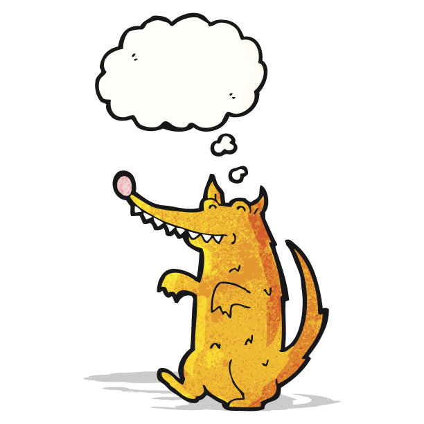 卡通狗与思想泡泡图片下载