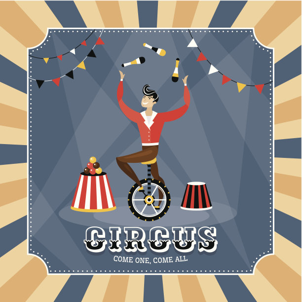 向量卡与杂耍图片下载