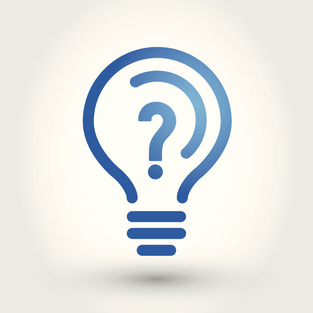带问号的灯泡素材图片