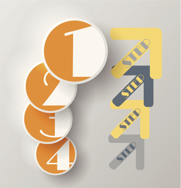 步圈，矢量信息图图片下载