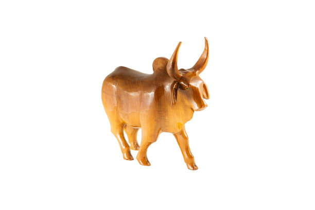 白色背景上的木牛图片下载