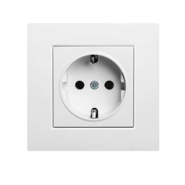 单个白色插座隔离图片下载