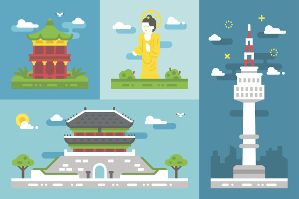 平面设计是韩国标志性建筑图片下载