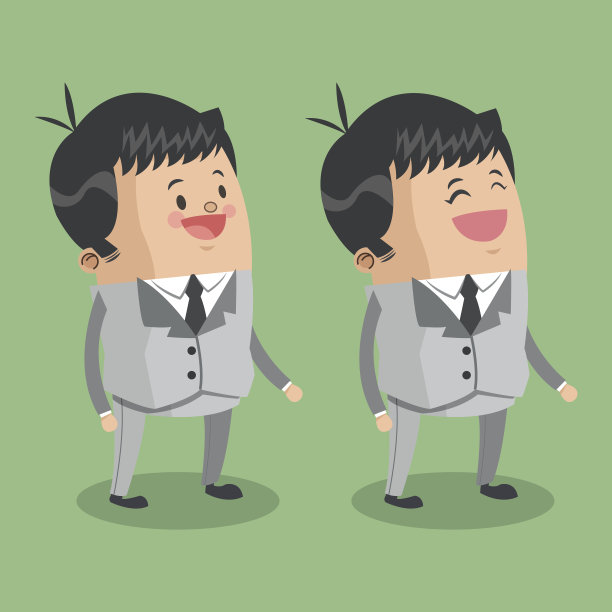 卡通人物设计，矢量插图图片下载