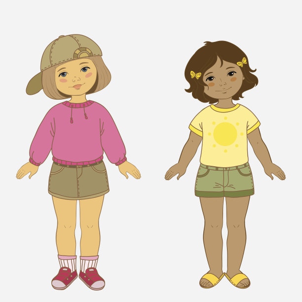 穿着夏装的女孩图片下载