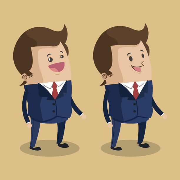 卡通人物设计，矢量插图图片下载