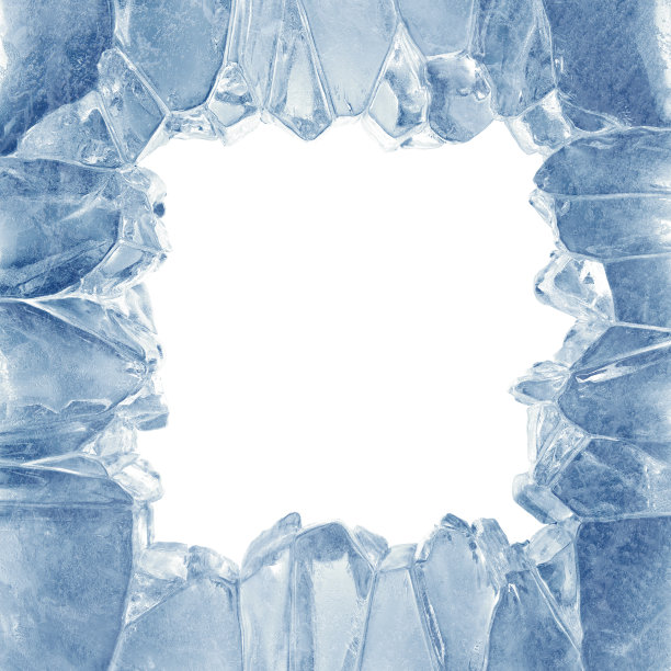 3d破蓝冰背景，方洞，框架图片下载