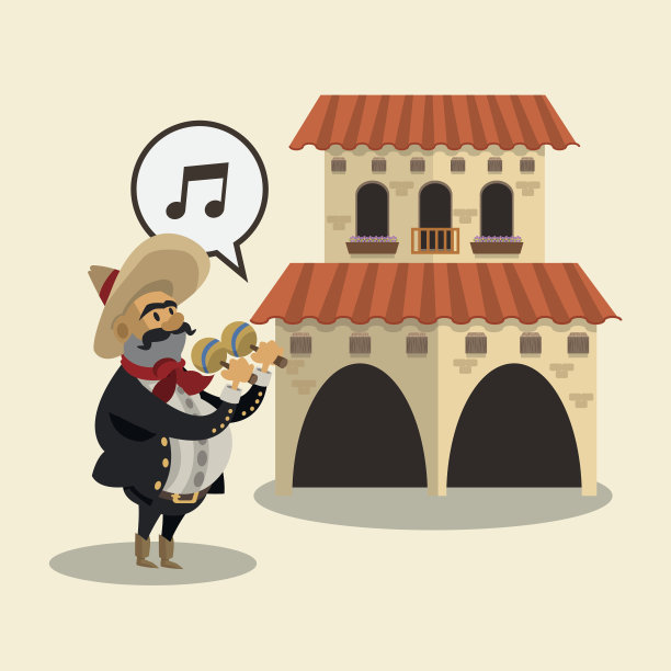 墨西哥文化设计，矢量插图图片下载