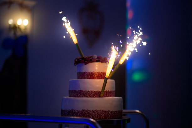 烟花结婚蛋糕图片下载