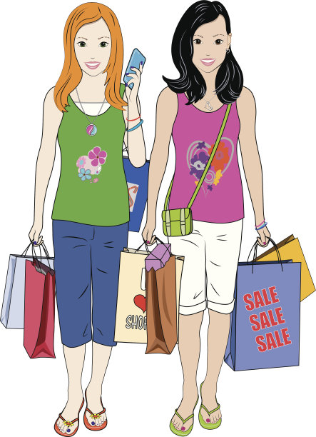 购物少女图片下载