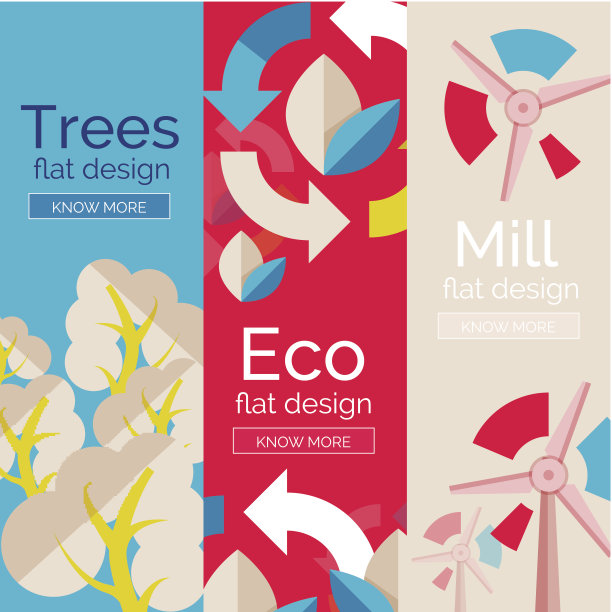 扁平风环保概念设计图片下载