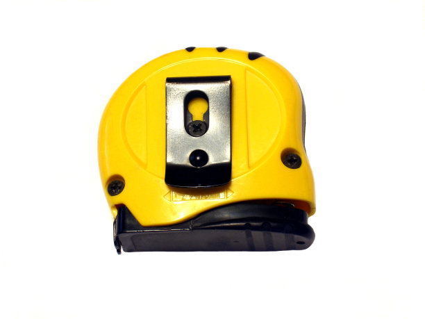 黄色卷尺照片上的白色。图片下载