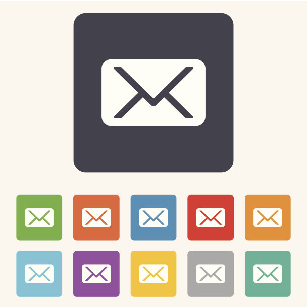 邮件图标。信封的象征。信息的信号。图片下载