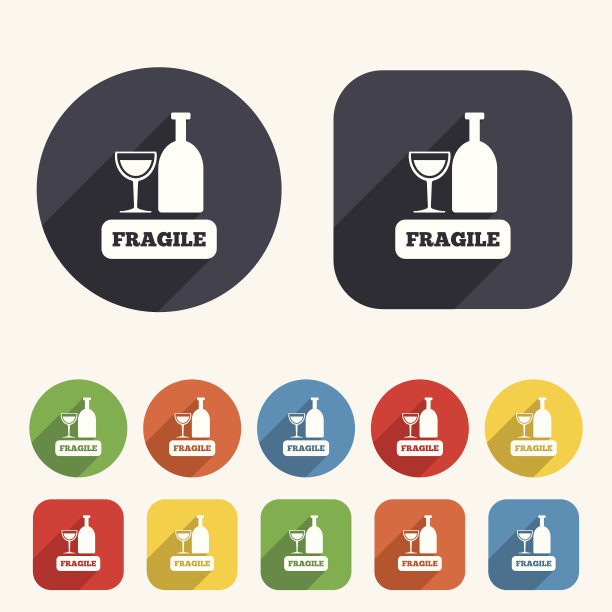 脆弱包裹图标。包裹递送的象征。图片下载