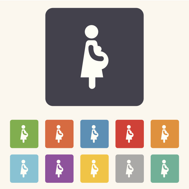 怀孕的标志图标。怀孕的象征。图片下载