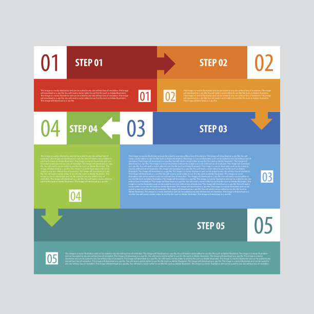 信息图形选项横幅步骤设置。图片下载