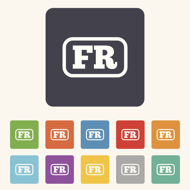 法语符号图标。法文翻译。图片下载