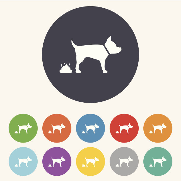 粪便标志图标。宠物后清理标志。图片下载