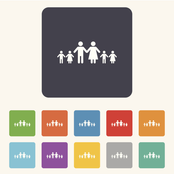 完成大家庭多孩子的签名。图片下载