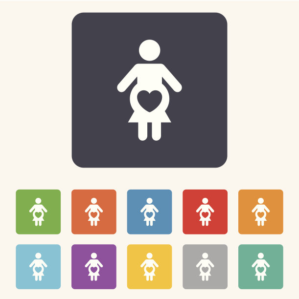 怀孕的标志图标。怀孕的象征。图片下载