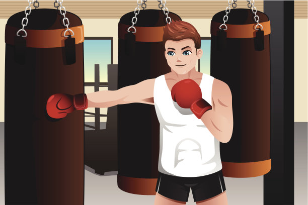 在体育馆进行拳击训练图片下载