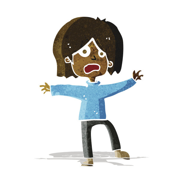 卡通害怕人图片下载