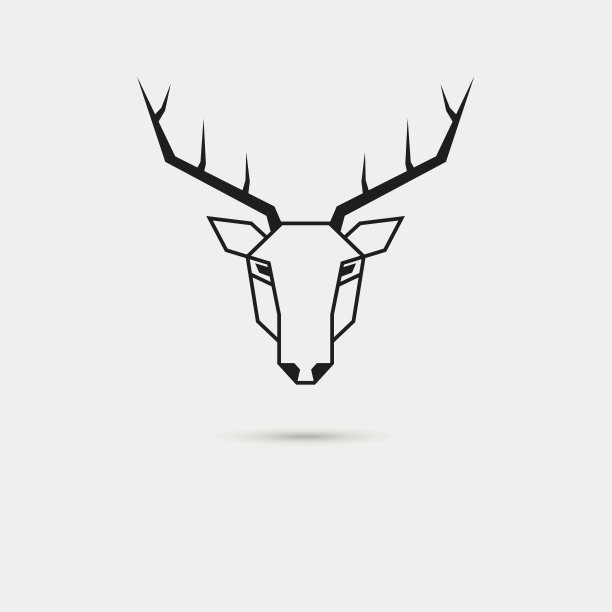 向量鹿头图片下载