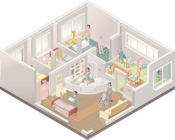 养老院，辅助生活设施图片下载