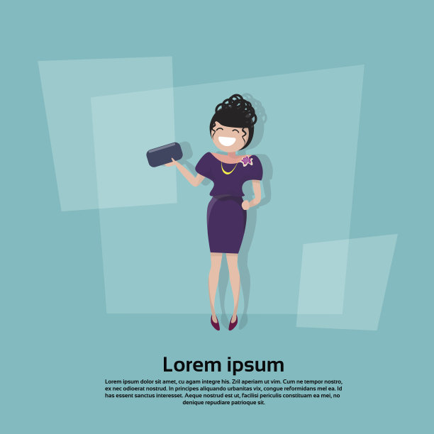 时尚女人穿衣服发型快乐微笑图片下载