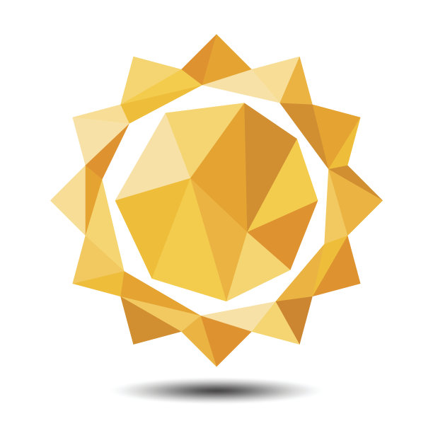 多边形太阳图标素材图片