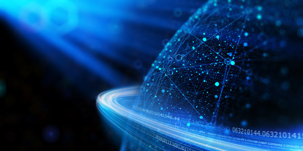 地球上的概念网络和数据交换素材图片