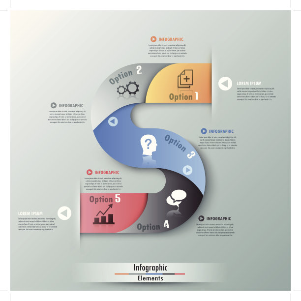 现代信息图形选项横幅。图片下载