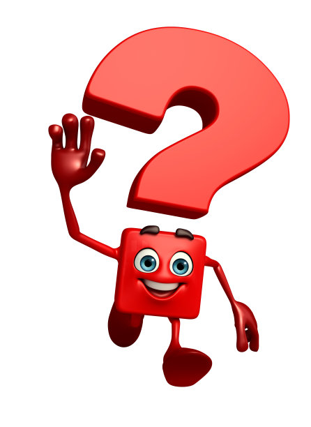 带有hello姿势的问号字符图片下载