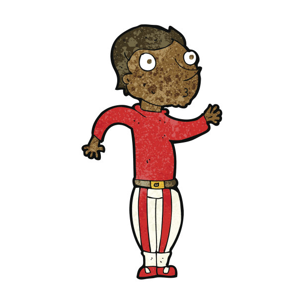 穿着花哨衣服的卡通人物图片下载