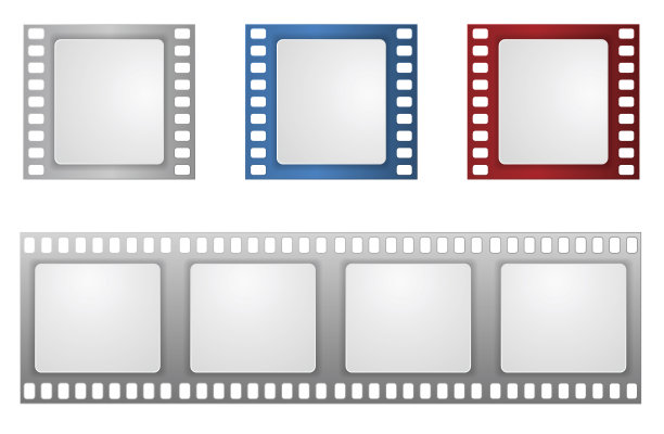 胶片卷轴图标背景图片下载