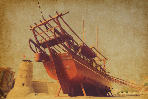 阿拉伯传统单桅帆船图片下载