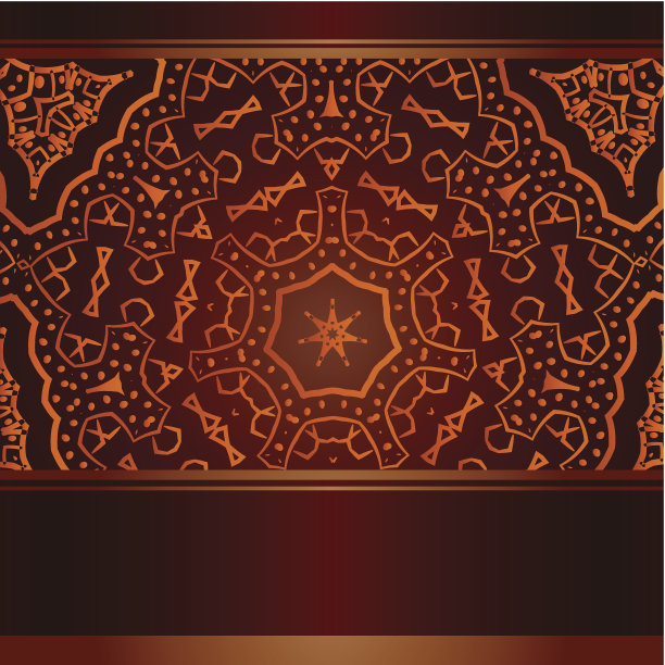 勃艮第邀请与抽象的非洲圆形花边装饰图片下载