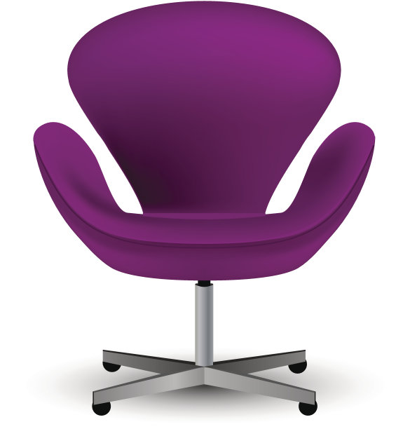 半现实的矢量办公椅图标图片下载