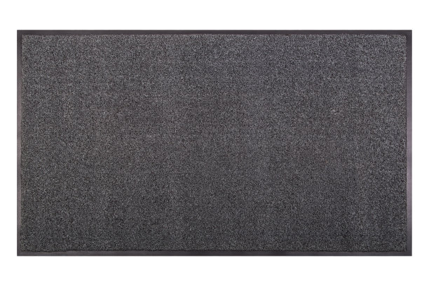 HTN深灰色dor垫，顶部wiev，孤立白色图片下载