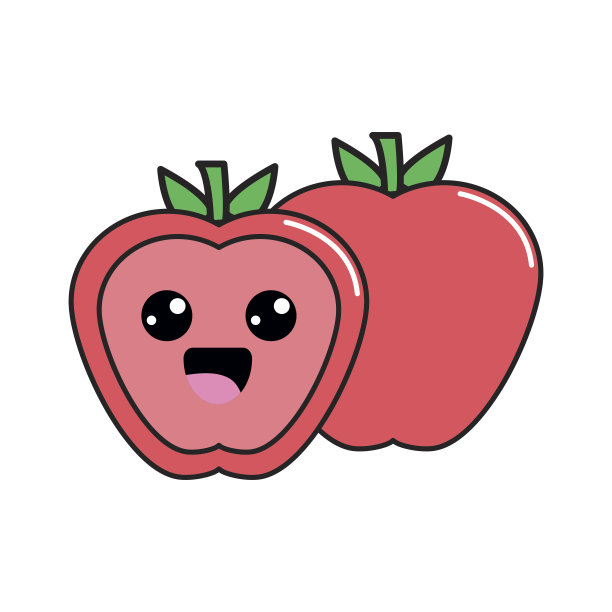 颜色卡哇伊害怕苹果图标图片下载