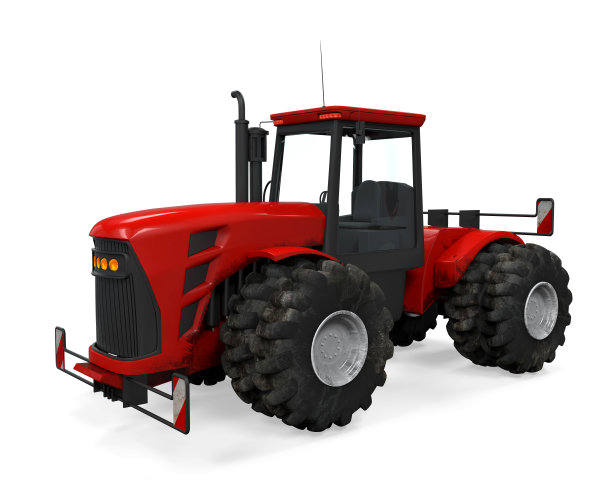 红拖拉机孤立图片下载