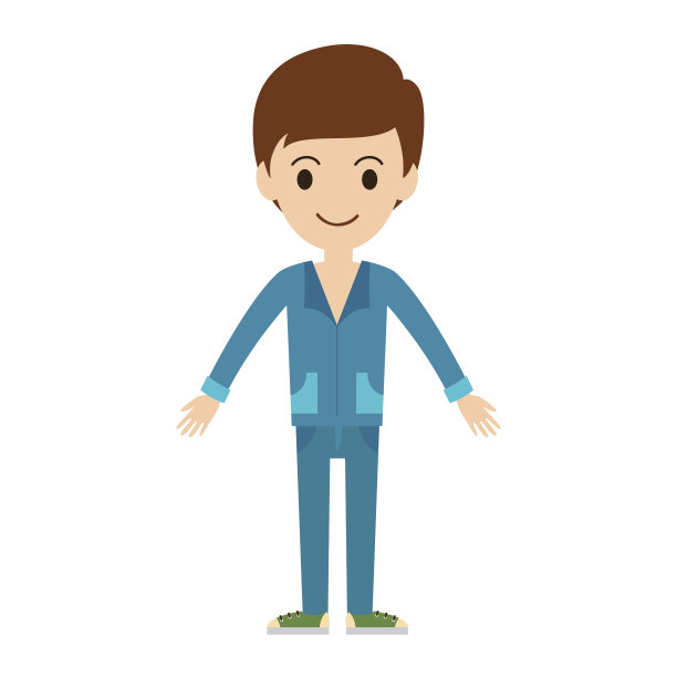 美丽的向量卡通时尚男孩。图片下载