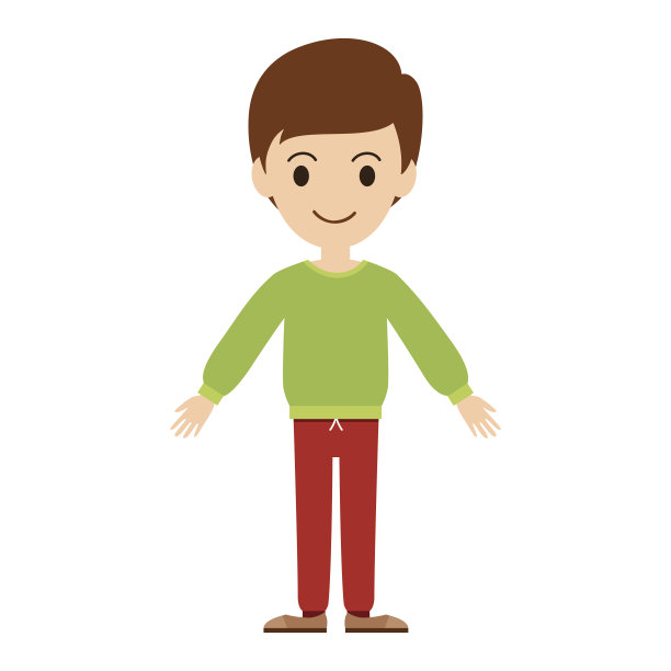 美丽的向量卡通时尚男孩。图片下载