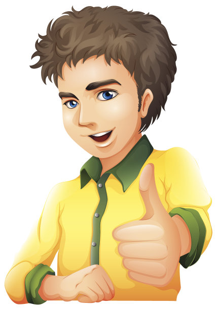 英俊的年轻人在做手势图片下载