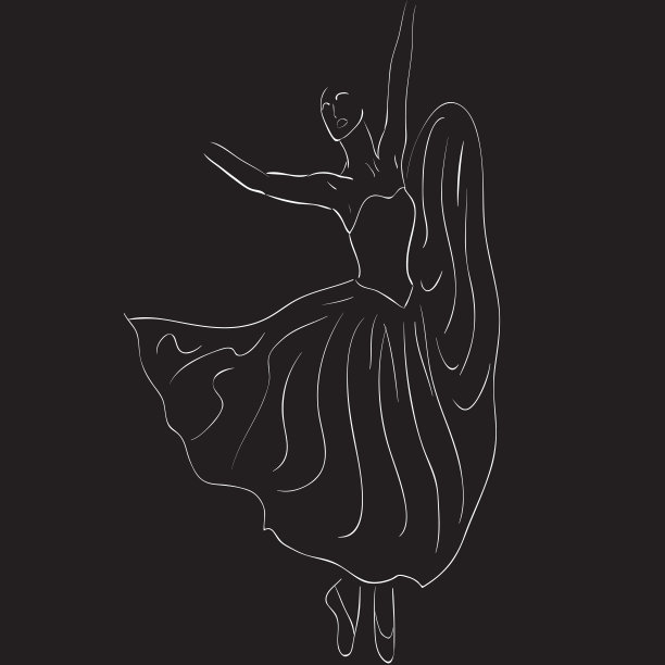 轮廓的舞者图片下载