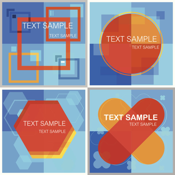 橙色蓝色旗帜图片下载