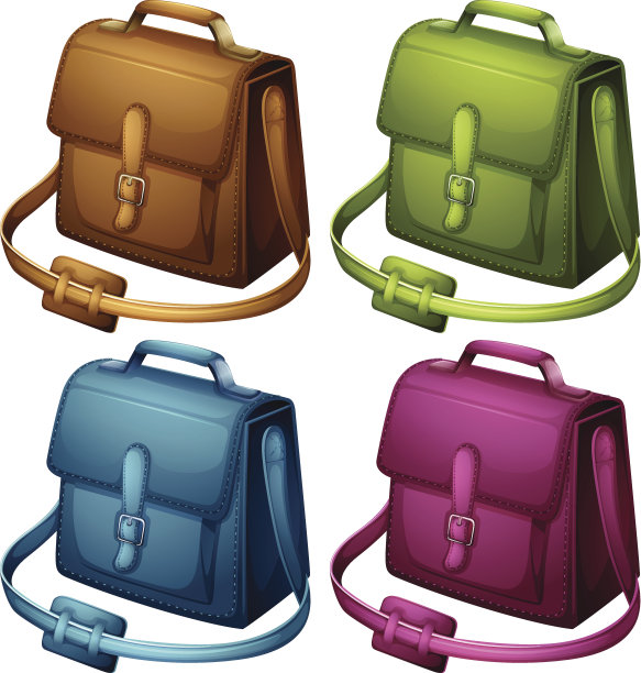 四个五颜六色的塑料袋图片下载