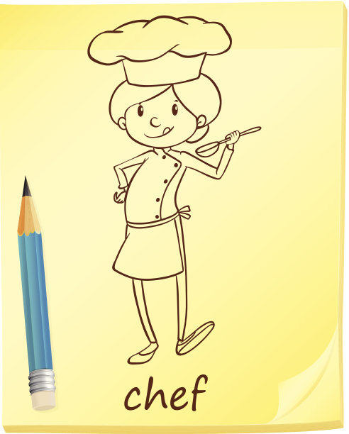 一个厨师记事本图片下载